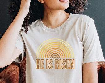 Han är uppstånden Svg, Han är uppstånden påsk png, påsk regnbågssvg, påskvibbar svg, Jesus svg, påsktröja svg, kristen påsk svg, påsk svg