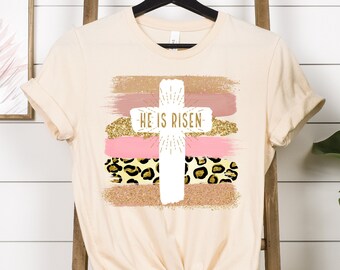 He is Risen Png, He is Risen Sublimation, Easter Cross Png, Leopard Easter Png, Easter Png, Easter Sublimation, Easter Shirt Design