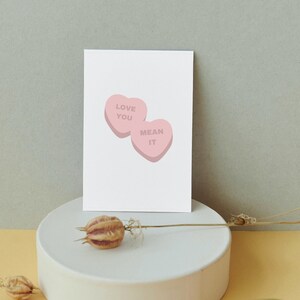 Je t'aime, je veux dire carte de Saint Valentin imprimable