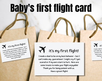 Baby's First Flight Card l Gift Bag Tag