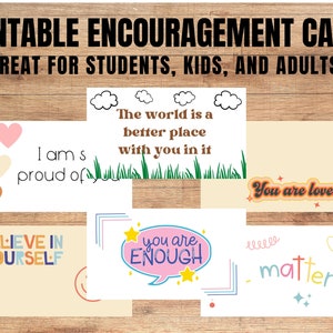 Printable Encouragement Cards l Student Compliment Cards