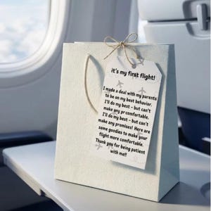 Baby's First Flight goodie bag tag - digital file, editable!
