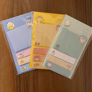 Kawaii set of 3 sticky note sets