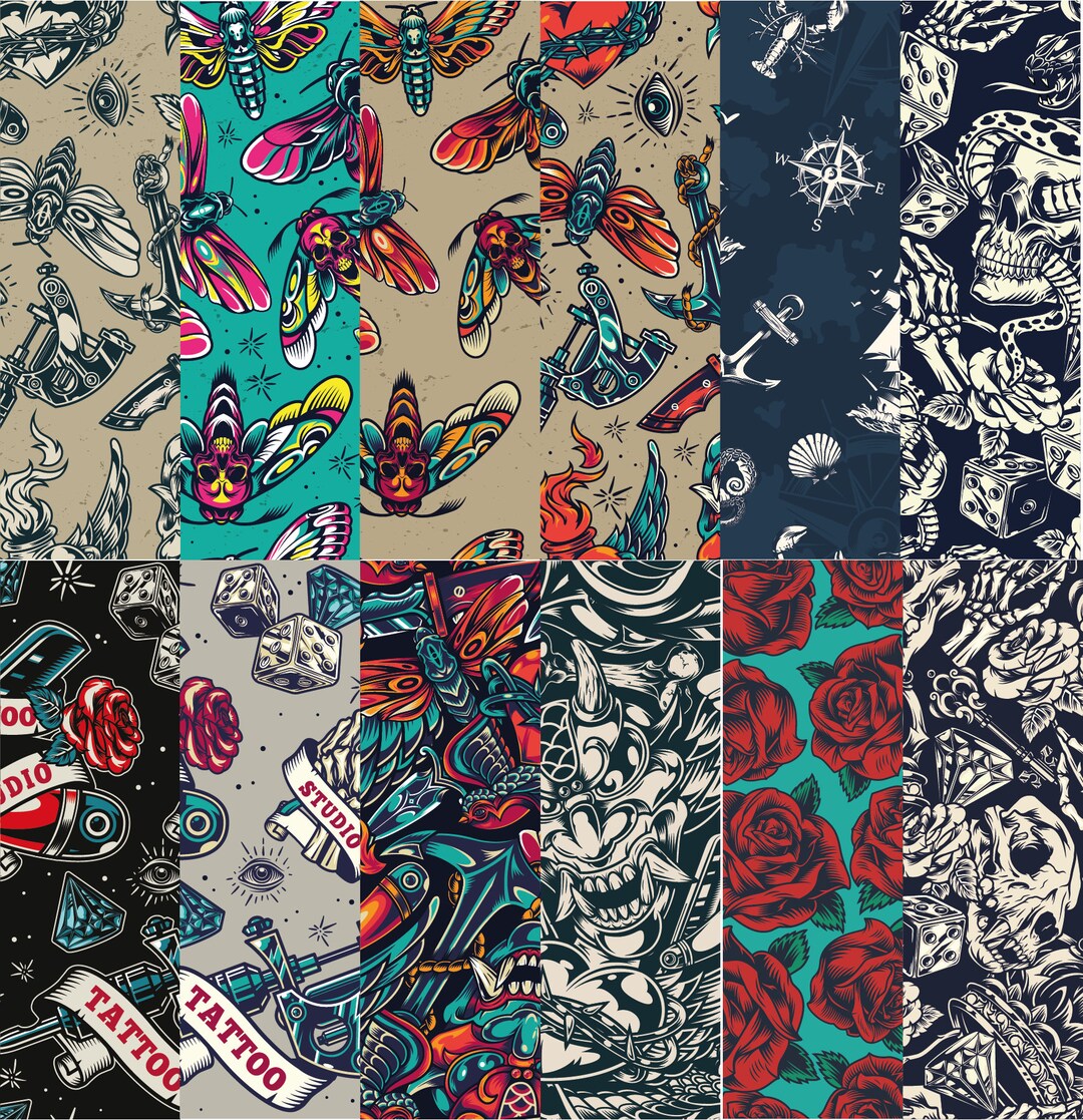 Bandana Pattern Slleves Set of 12 Bandana Bundle, Bandana Pattern, Pattern Svg Digital Cut File ...