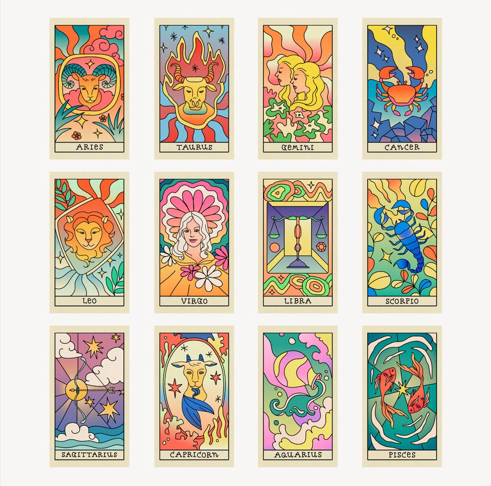 Cartoon Tarot Deck - Etsy Cartoon Tarot Deck - Etsy