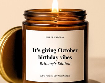 October Birthday Candle for October Birthday Gifts for Libra Zodiac Candle Scorpio Gifts for Best Friend Birthday Candle Zodiac Candle Gift
