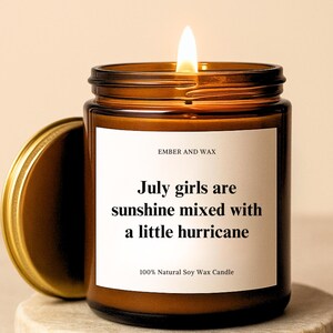 July Birthday Candle for July Birthday Gift for Best Friend Sister Birthday Gifts Cancer Zodiac Candle Gift Best Bitches Born in July Candle