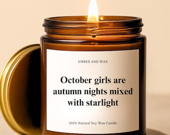 October Birthday Candle for October Birthday Gifts for Libra Zodiac Candle Scorpio Gifts for Best Friend Birthday Candle Zodiac Candle Gift
