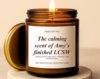 Lcsw Gifts, LCSW Graduation Candle, Licensed Clinical Social Worker, Future LICSW LMSW, Passed Lcsw Exam Congrats, Social Work Grad Gift