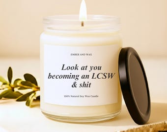 Lcsw Gifts Lcsw Candle Licensed Clinical Social Worker Gift for Future LCSW Graduation Gift Lcsw Exam Gift Social Work Licsw Gift Lmsw Gifts
