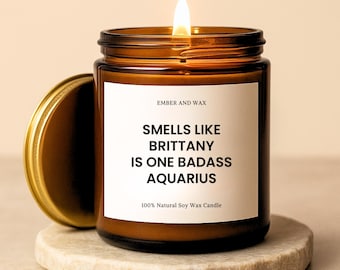 Aquarius Candle Zodiac Candle Aquarius Gifts for Aquarius Women Zodiac Gifts Birthday Candle Aquarius Astrology Gifts Astrology Sign Candles