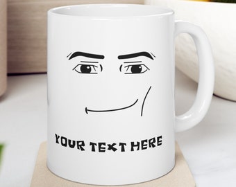 Personalized Roblox Man Face Customized Mug 11oz Double Sided 