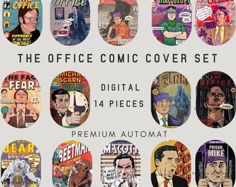 The Office Comic Cover Set - Digital Download Michael Scott Dwight Schrute Poster Wall Poster Wall Art Instant Download Instant Print Gift
