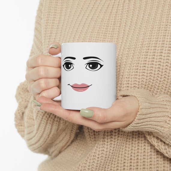 Roblox Woman Face Mug 11oz Double Sided Ceramic Mug Gamer 