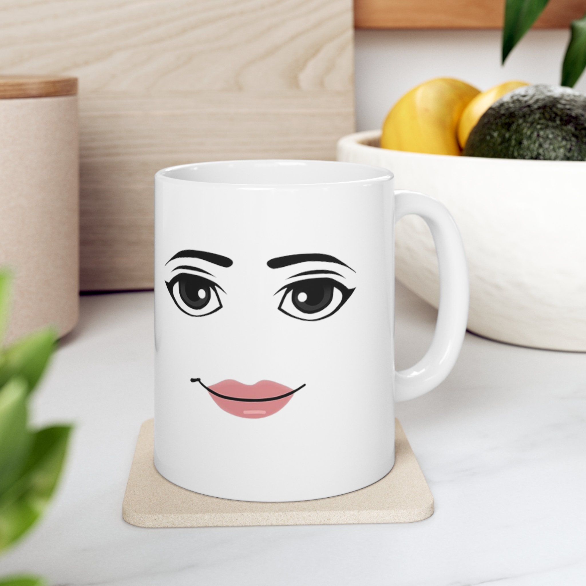 Robloxing Game Inspired Women Face Mug Funny Men Women Faces Coffe