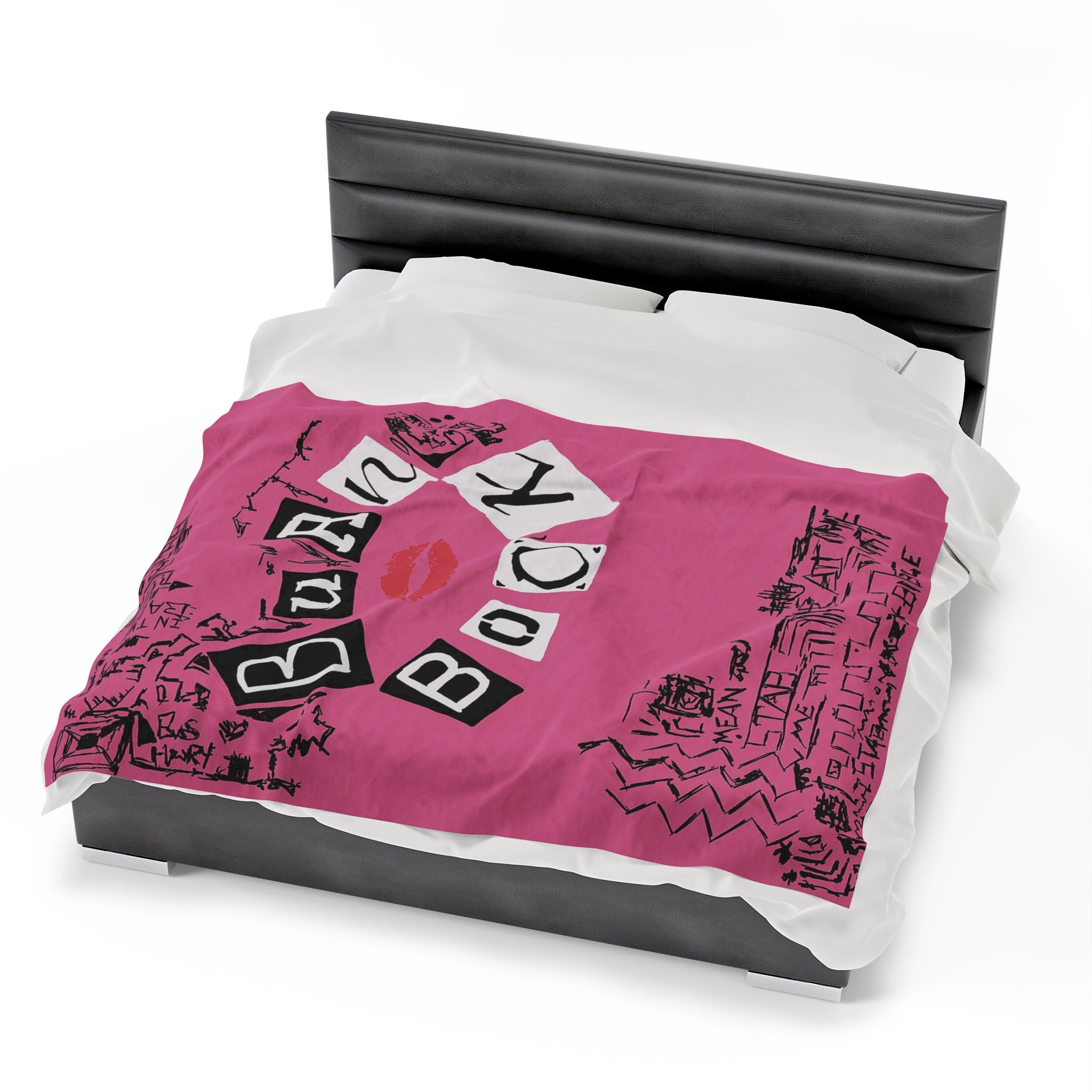 Burn Book Mean Girls Velveteen Plush Blanket Regina George, Cady Heron, Gretchen Weiners, Lindsay Lohan, Y2K Aesthetic, Gift For Girlfriend,