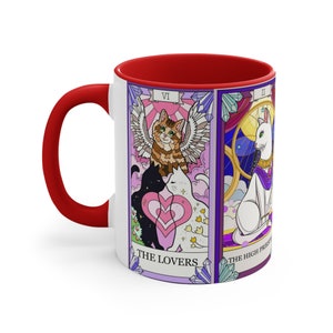 Tarot Cat Meme Coffee Mug Witchy Halloween Edition, black witchy cat mug, cat meme coffee mug, tarot coffee mug, tarot cat mug 11oz