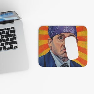 Prison Mike Dwight Schrute Mouse Pad, Michael Scott, Pam Beesly, The Office, Gift For Coworker, Office Essentials,