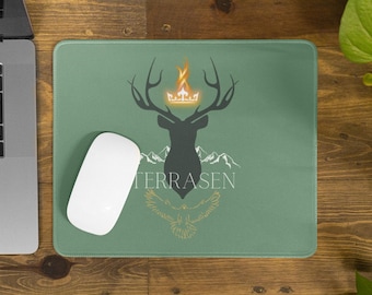 Throne of Glass Mouse Pad: Terrasen Desk Decor, Sara J Maas Fan Art