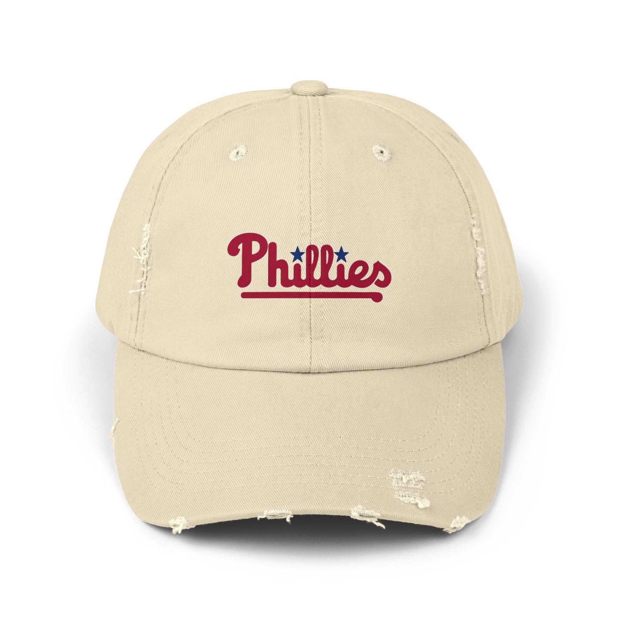 Philadelphia | Phillies Helmet Baseball Cap, Dad Hat, Men Women Unisex Hat Unisex Distressed Cap