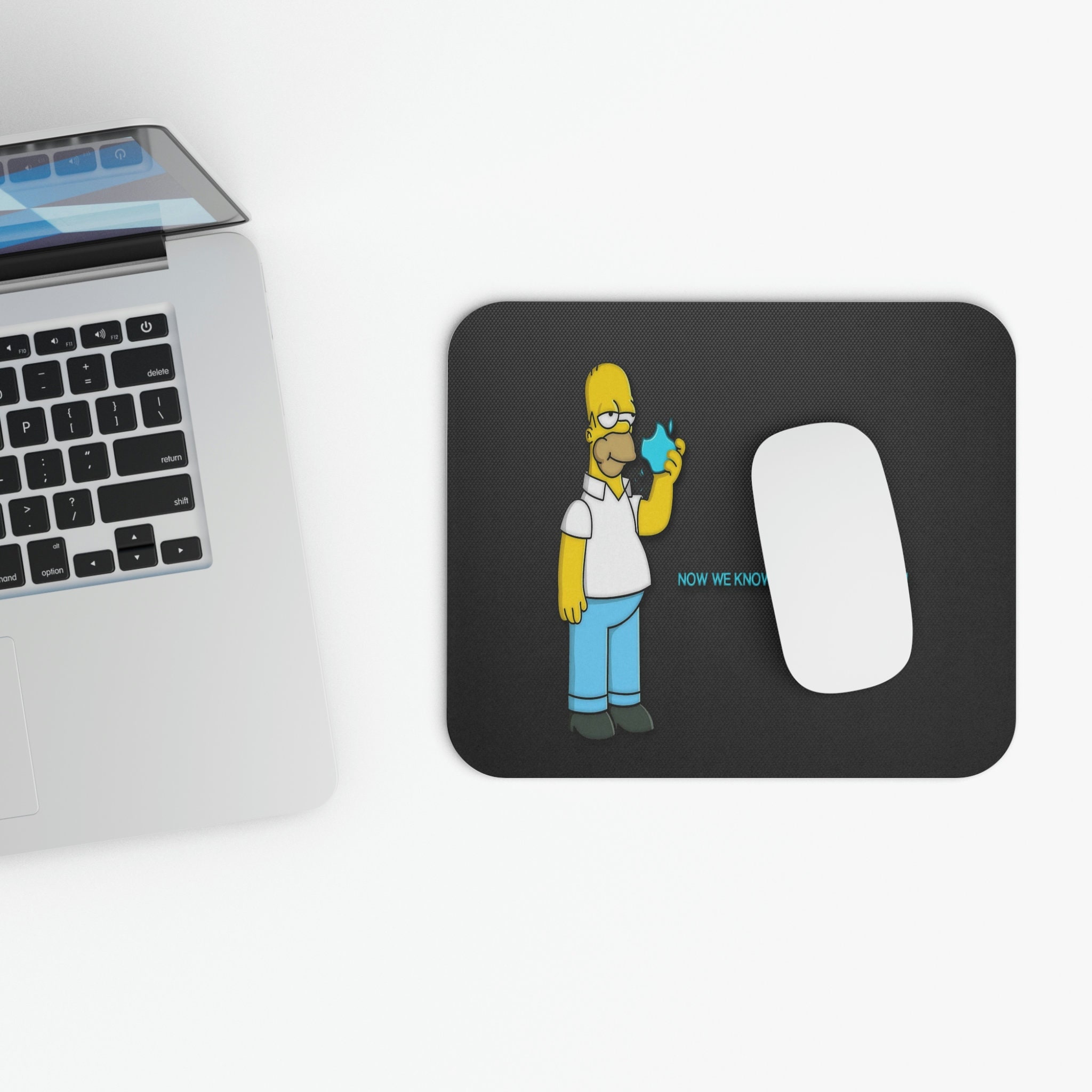 Homer Simpson Mouse Pad Homer Simpson Gift Custom Simpsons Etsy