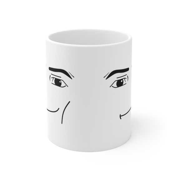 Roblox Man Face and Woman Face Ceramic Mug 11oz double Sided 