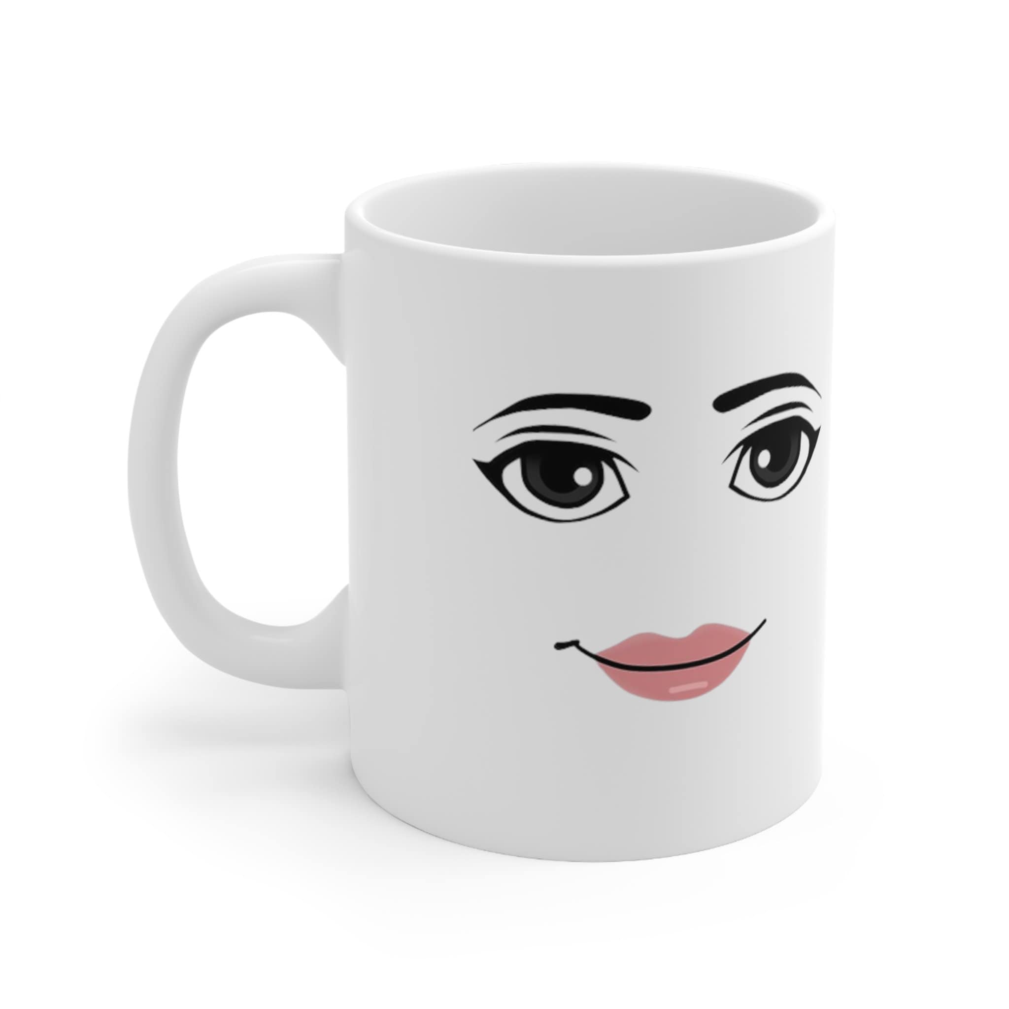 Roblox Woman Face Mug 11oz Double Sided Ceramic Mug Gamer 