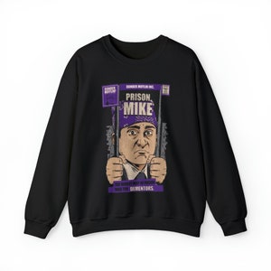 Prison Mike the Office Funny Sweatshirt Michael Scott Unisex Heavy Blend Crewneck Sweatshirt