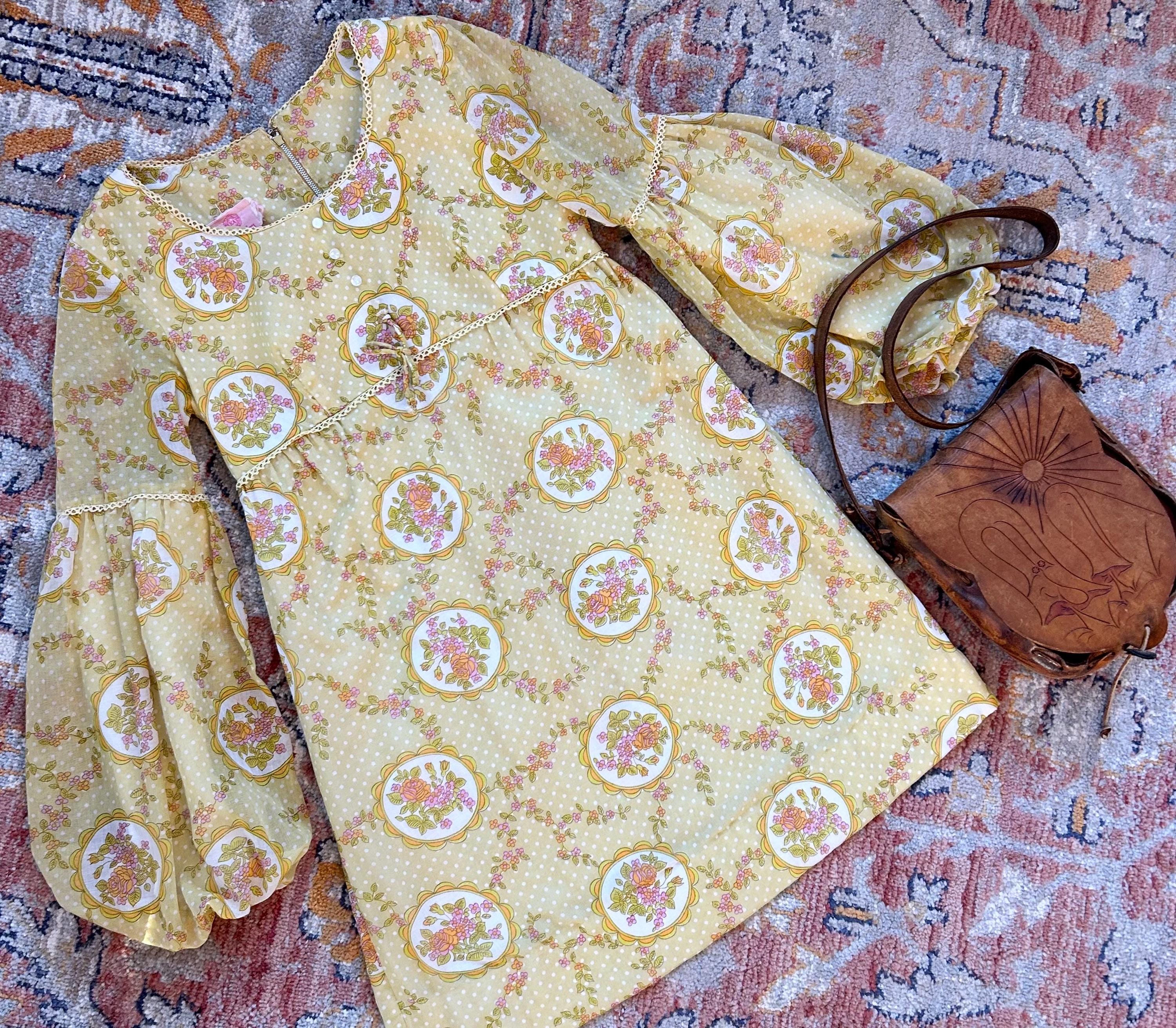 Yellow Babydoll Dress - Etsy Canada