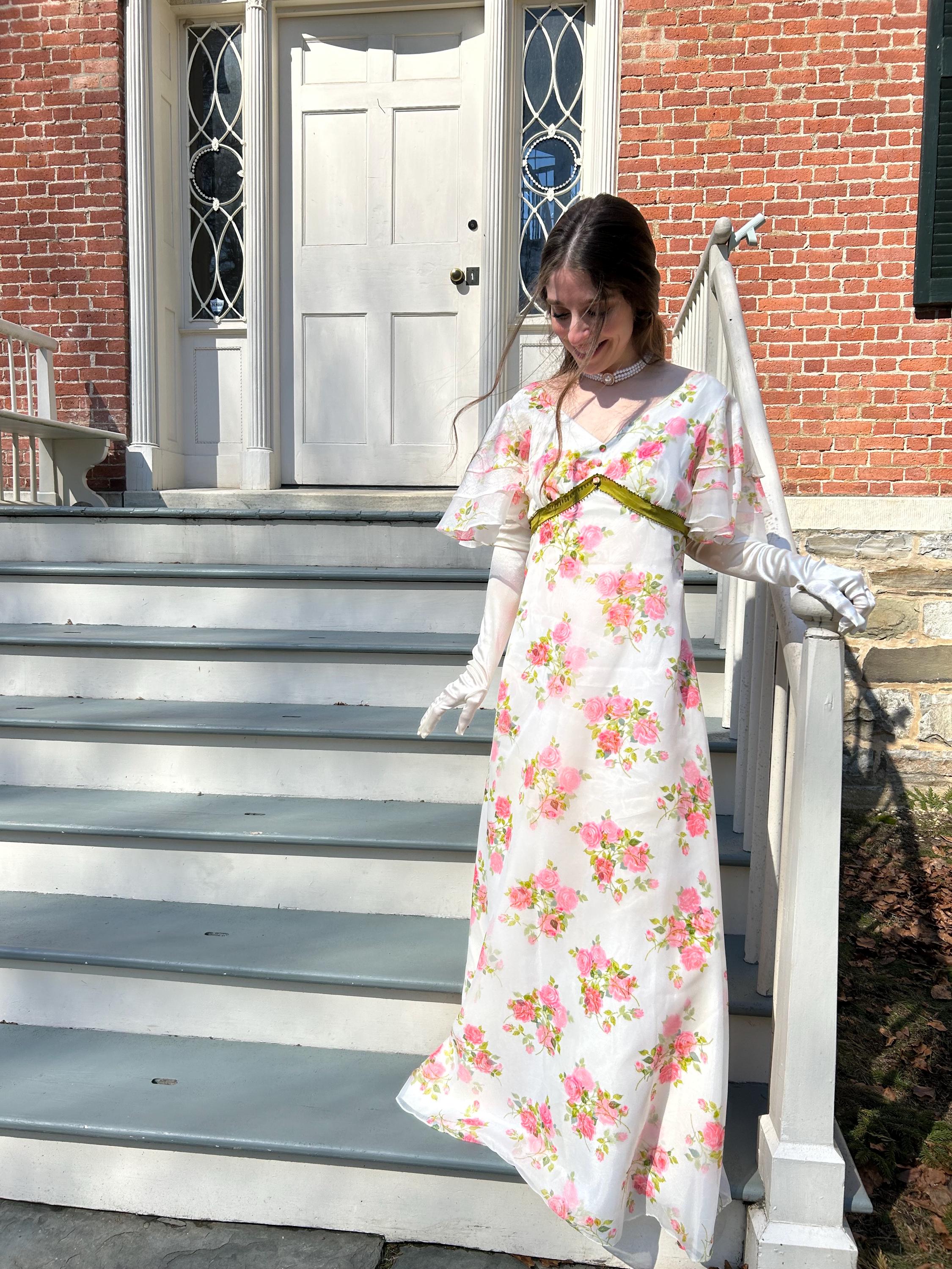 Chiffon Angel Sleeve Dress - Etsy