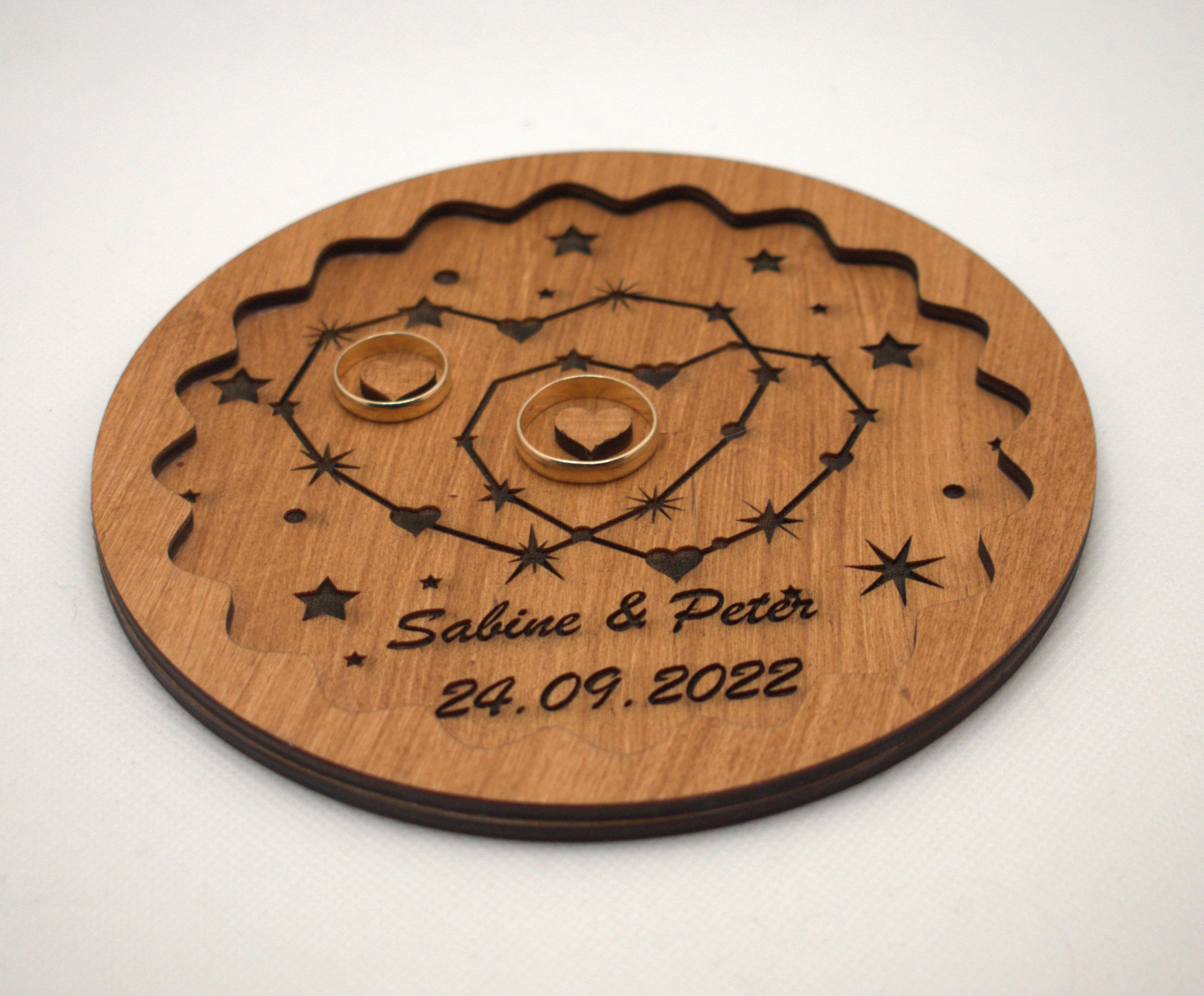 Wedding Ring / Wedding Ring Holder / Wedding Ring Plate / Laser Cut ...