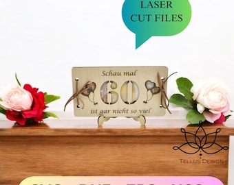 Lasercut Birthday Money Gift Card Holder: Wooden SVG (Digital Download)