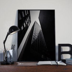 Black and White Architectural Design Printable Poster - Instant Download