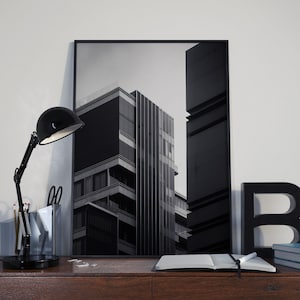 Black and White Architectural Design Printable Poster - Instant Download