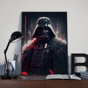 Darth Vader Print, Printable Home Decor, Movie Printable Poster, Wall Art, DIGITAL, Star Wars