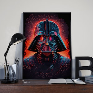 Darth Vader Print, Printable Home Decor, Movie Printable Poster, Wall Art, DIGITAL, Star Wars