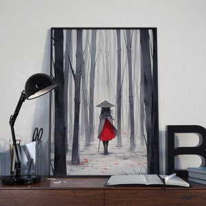 Japanese Landscape Painting - Hand-Painted Artwork Poster - Stunning Wall Art Download Printable