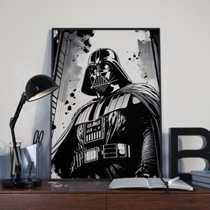 Darth Vader Print, Printable Home Decor, Movie Printable Poster, Wall Art, DIGITAL, Star Wars