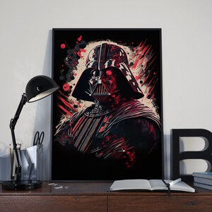 Darth Vader Print, Printable Home Decor, Movie Printable Poster, Wall Art, DIGITAL, Star Wars