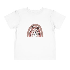 Toddler Big Sister Rainbow Short Sleeve Tee