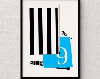 Newcastle FC Fine Art Poster | Gift for Newcastle Fan poster print home decor wall art Newcastle Gift