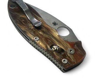 Kustom Spyderco Manix 2 pads (brun-orange)