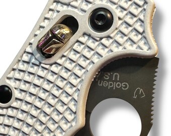 Mässingskulbur MANDALORIAN (ingen fosforuppgraderingsbar) för Spyderco Manix 2 (+ XL + Lightweight), P'KAL + keramiska kulor + mjuk fjäder