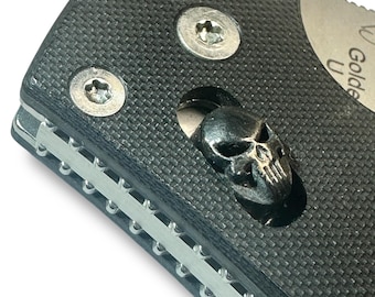 Jaula de bolas de óxido negro de bronce PUNISHER (actualizable con fósforo) para Spyderco Manix 2, Manix 2 XL y Manix 2 Lightweight, P'KAL