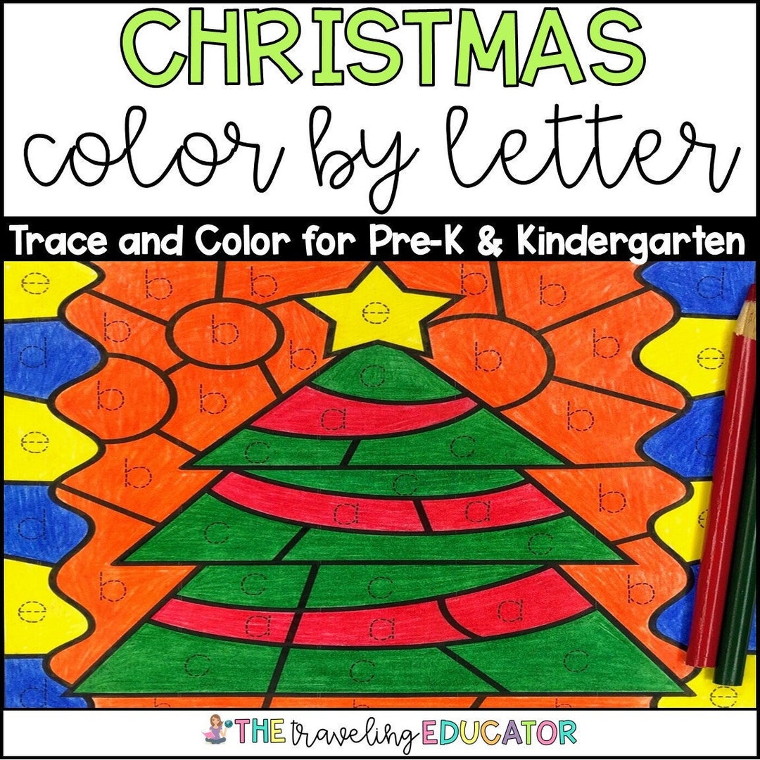 Christmas Color by Letter Christmas Color by Code Etsy