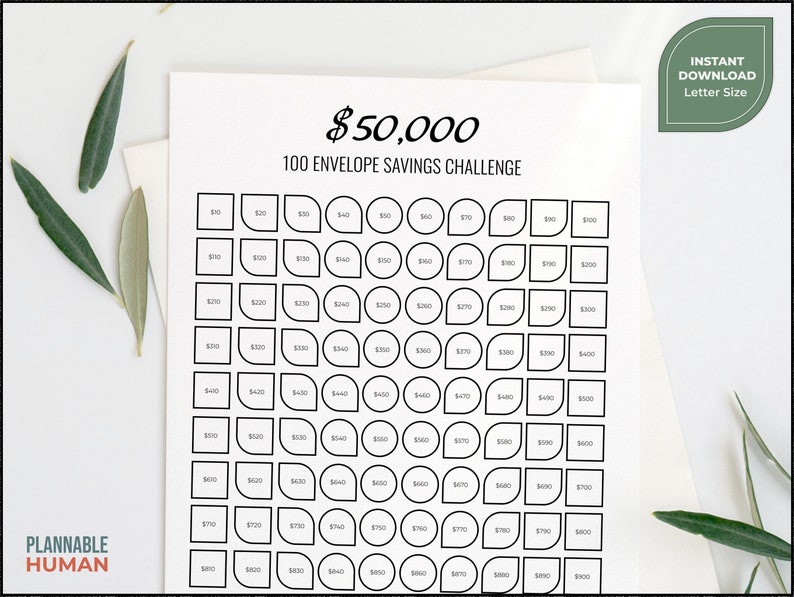 50 000 Savings Challenge Printable PDF Minimalist Design For 50-000-savings-challenge-printable-pdf-minimalist-design-for