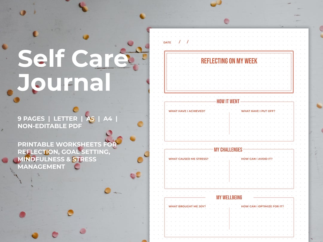 Self Care Journal & Mental Health Bundle | Goal Planning | Anxiety ...