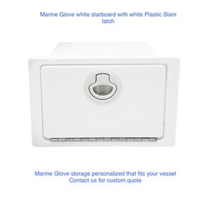 White Starboard Marine Storage Box: Lockable Boat Glove Box