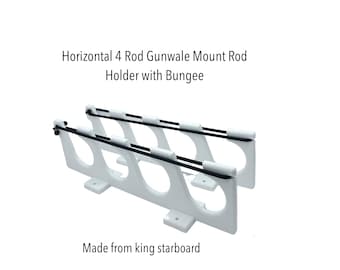 Fishing Rod Pole Adjustable Reel Holder Gunwale Boat Mount Rack