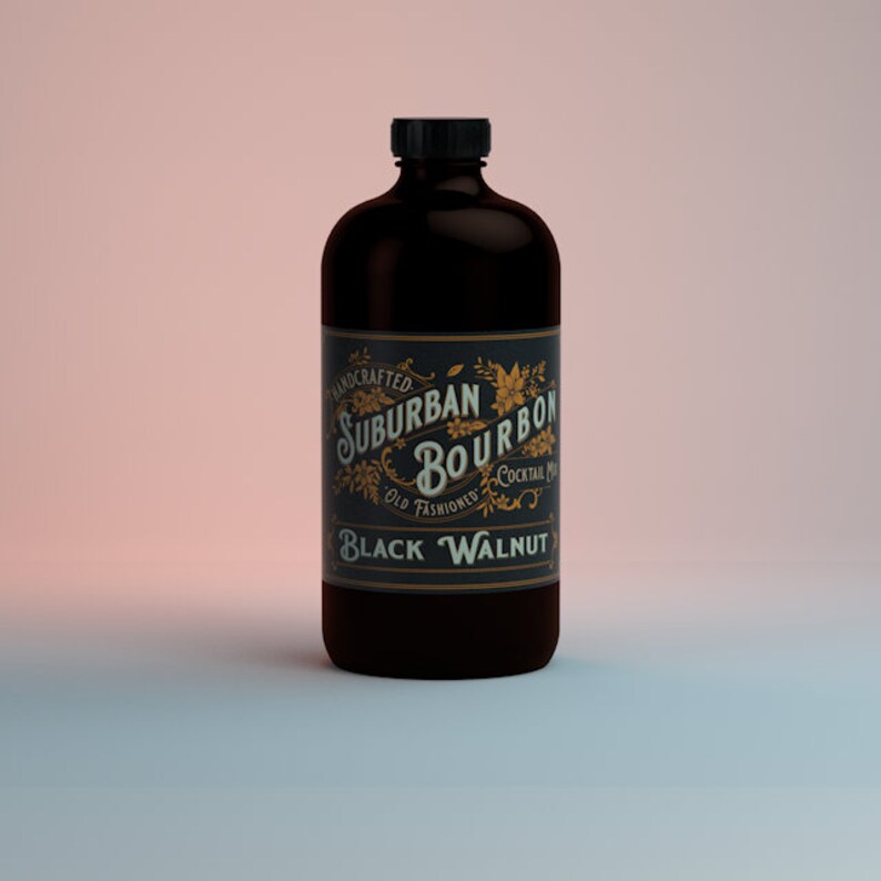 Black Walnut Bourbon Oldfashioned Cocktail Mix 4 Oz. Made Etsy